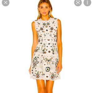 NEEDLE & THREAD Womens Sleeveless Blue Butterfly Sequined Mini Dress Size 2